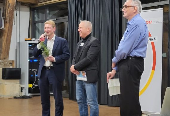 Bernd Pfeiffer bei der Verleihung des Ehrenamtpreises in Stuttgart-Vaihingen