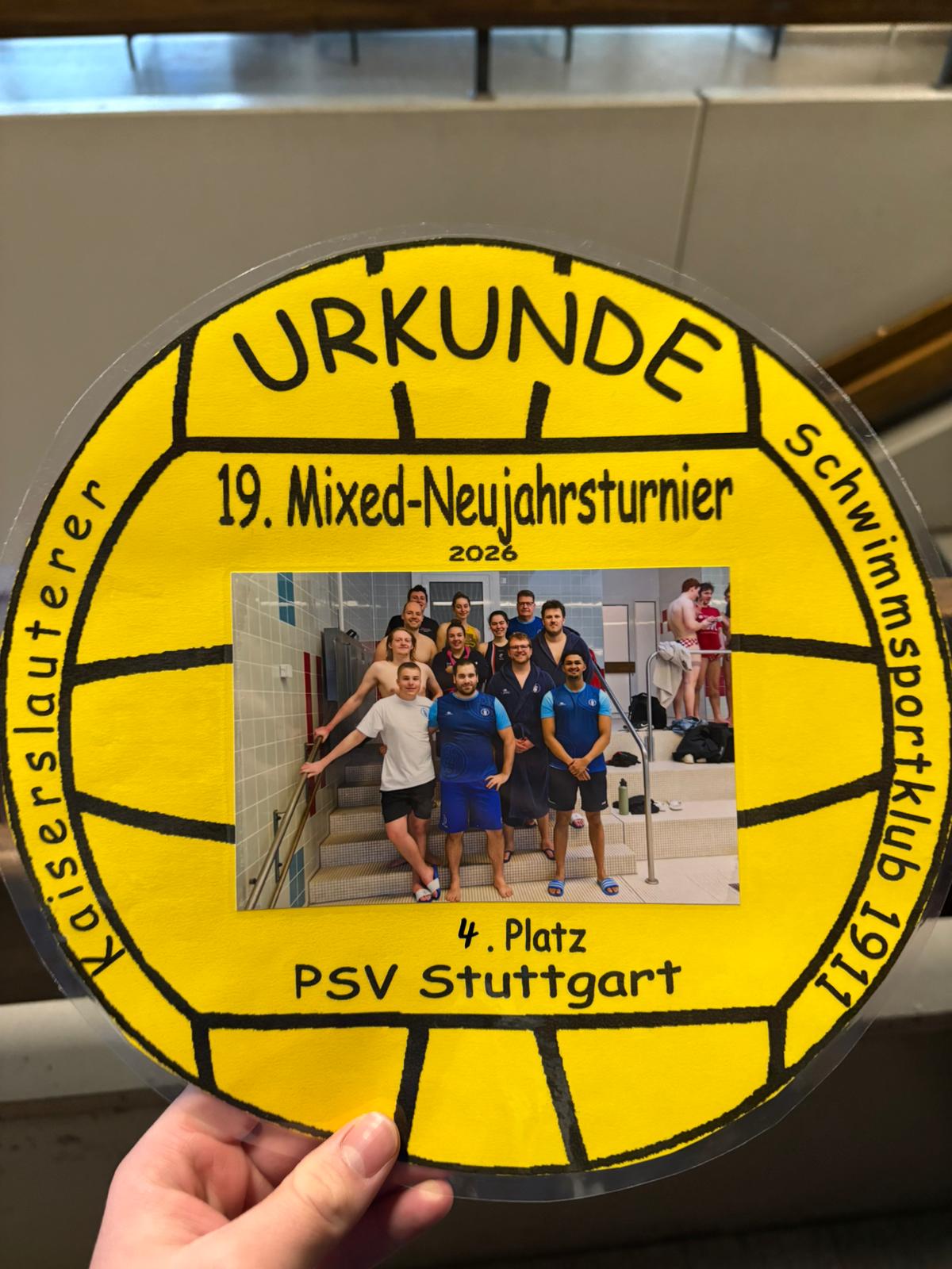 Urkunde 4. Platz Mixed Turnier Kaiserslautern